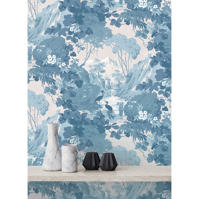 Eden Blue Crane Lagoon Wallpaper M1679