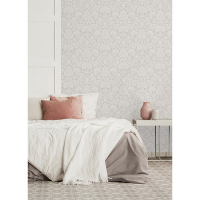 Bamburg Grey Floral Wallpaper M1683