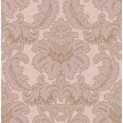 Exquisitely designed, this pink damask wallpaper is a timeless option for interiors. Accented with rose gold inks, this design has an opulent feel. Windsor is an unpasted, non woven wallpaper.Windsor Pink Damask Wallpaper