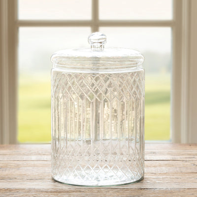 Carraway Etched Glass Canister Large by Park Hill Collection