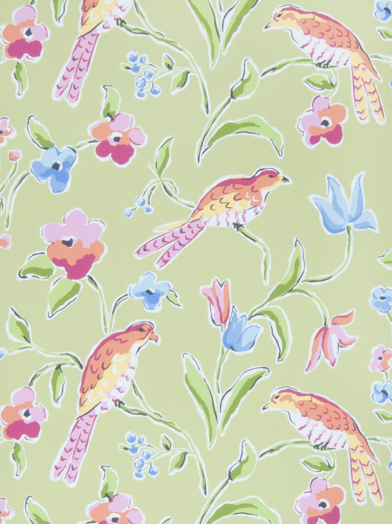 Peregrine Grass Wallpaper by Dana Gibson  Beautiful Floral and Bird Grass Wallpaper