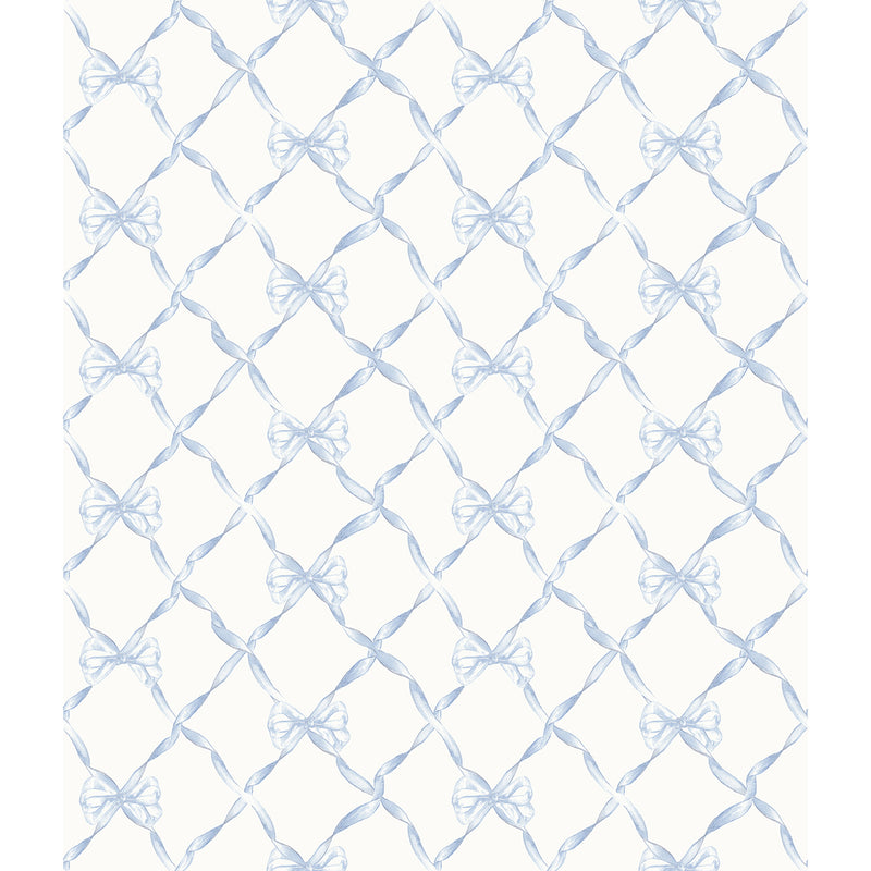 Baby Bow Light Pink Ribbon Trellis Wallpaper – Hill Home Decor