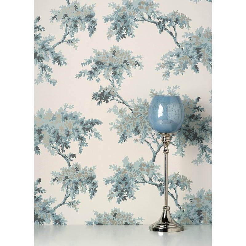 Ashdown Teal Tree Wallpaper M1673