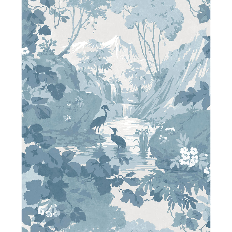 Eden Blue Crane Lagoon Wallpaper M1679