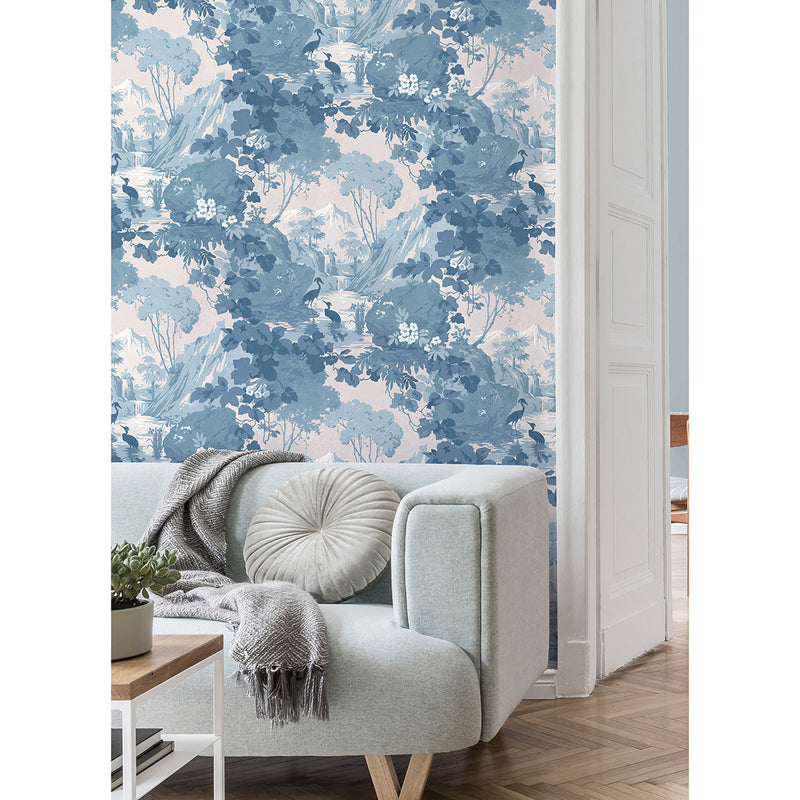 Eden Blue Crane Lagoon Wallpaper M1679