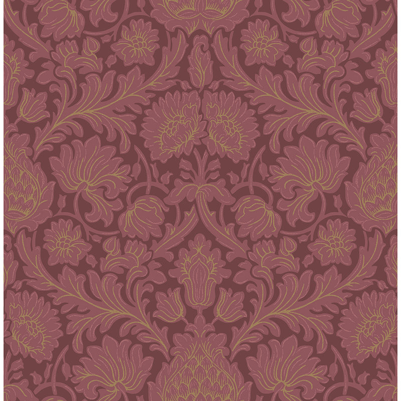 Bamburg Red Floral Wallpaper M1680