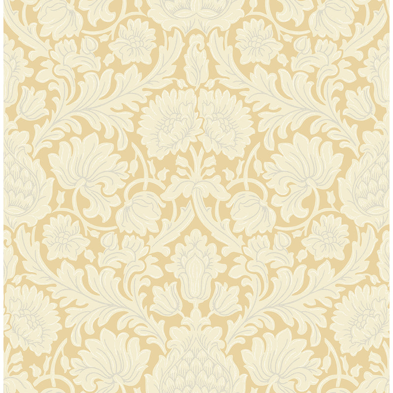 Bamburg Mustard Floral Wallpaper M1682