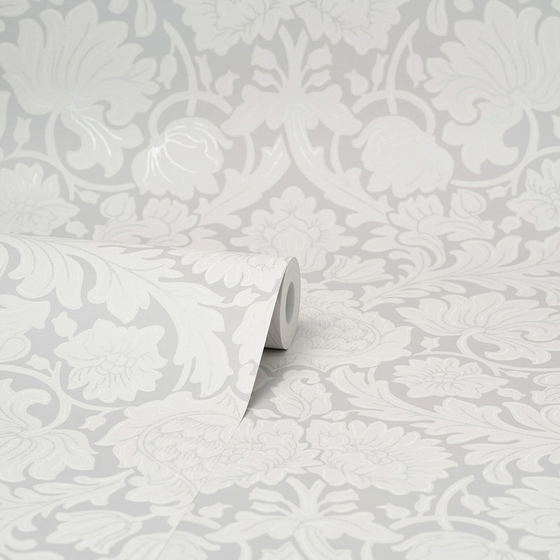 Bamburg Grey Floral Wallpaper M1683