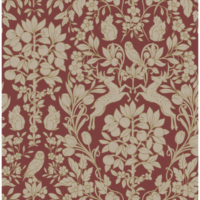 Richmond Maroon Floral Wallpaper
