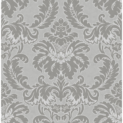 Windsor Grey Damask Wallpaper