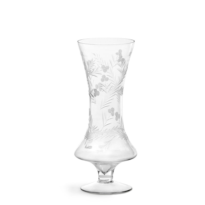 Zelda Etched Glass Vase Small